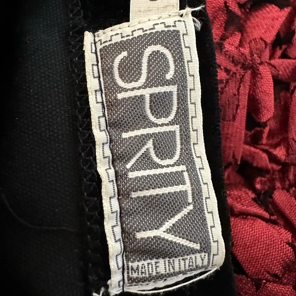 Black And Red Spaghetti Strap Formal Cocktail Small Dress Vintage - Picture 9 of 11